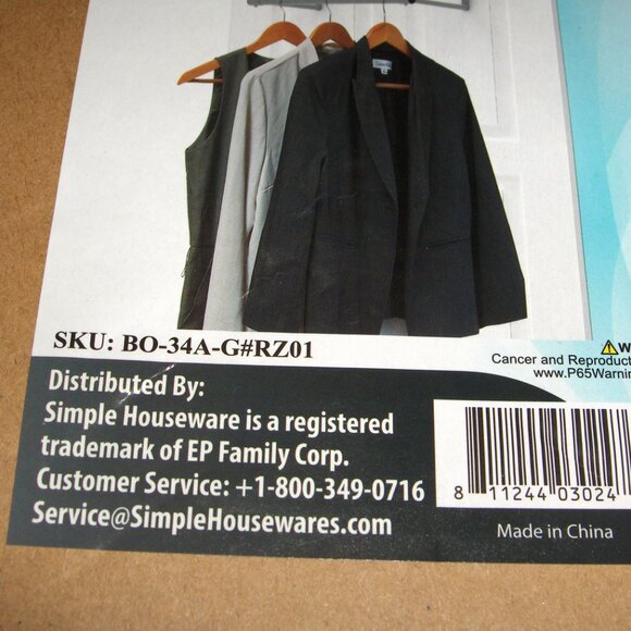 Over the door Closet Rods, Lot of 2, Simple Housewares - Picture 3 of 3